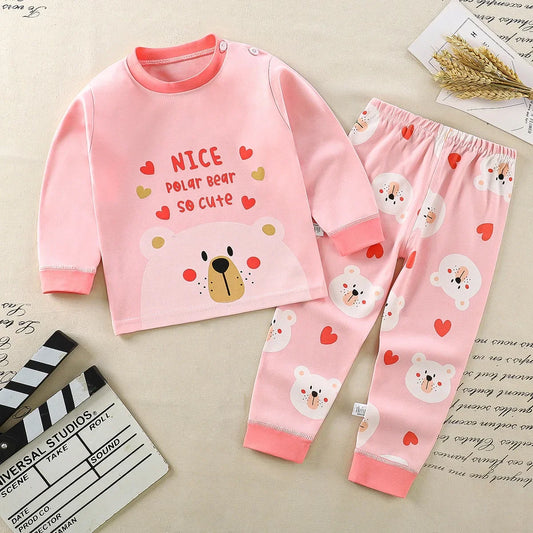Kids Clothes Children Sets Children's Clothing Boys Girls Cotton Autumn Winter Clothing Pants Sleepwear Underwear Christmas Gift