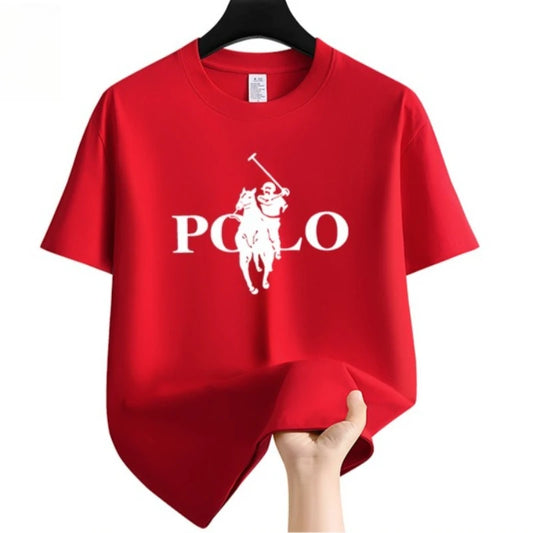 Men's Summer Fashion Brand Clothing Casual Business Shorts Loose Sleeve Versatile Round Neck T-Shirt Breathable T-Shirt