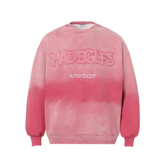 Men Clothing High street New Trend Heavy Industry Washed Embroidered Antique-style Sweatshirt for men and women