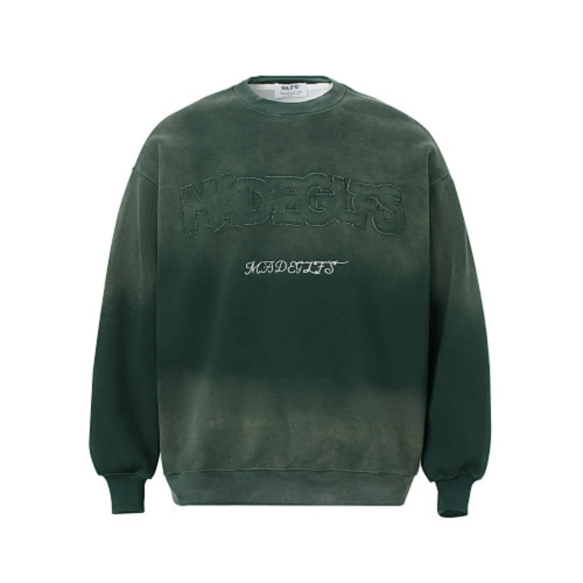 Men Clothing High street New Trend Heavy Industry Washed Embroidered Antique-style Sweatshirt for men and women