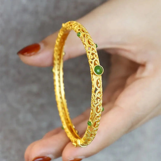 Jewelry Accessories Fashion Bracelet Vintage Ethnic Style Fortune Bracelet Handicraft Luxury Exquisite Hand Bangle Decoration