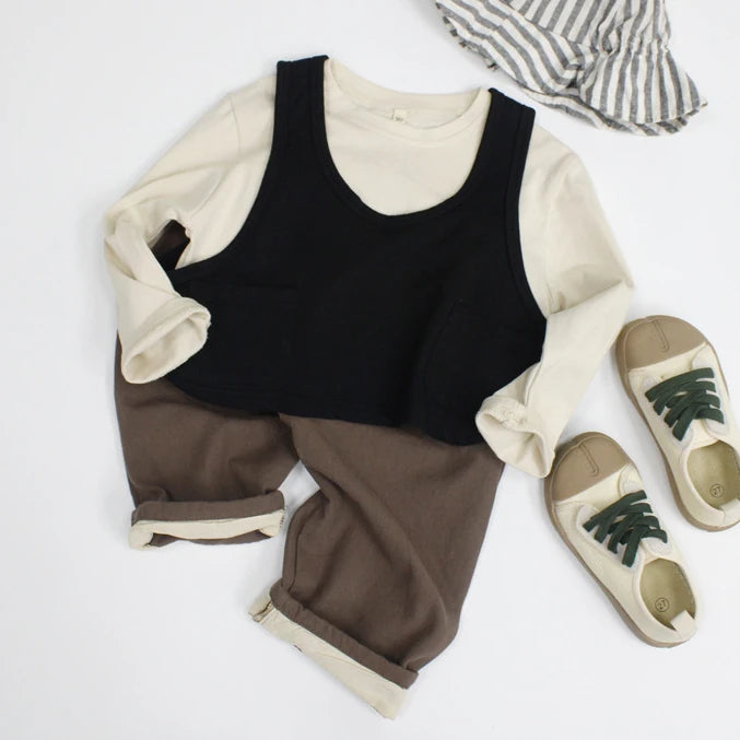 Children's Clothing 2024 New Spring Bottom Shirt Children's Long Sleeved T-shirt Baby Top Casual and Trendy Style