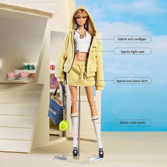 For 30cm Xianxian Supermodel Accessory Clothes Accessory Apres Series Fashion Casual Sportswear Trend Dress Up Set For 1/6 Babi