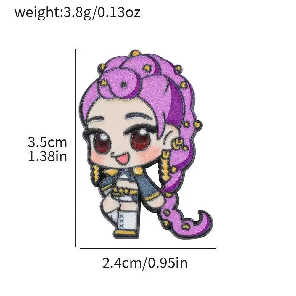 Accessory Fashion Jewelry  8pcs Anime Manga Enamel Pins Cute Haired Brooches on Clothes Badge Bag Clothes Cool Woman Men Jewelry