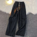 Men's Clothing Japanese Retro Overalls for Men Straight-leg Casual Trousers Loose Corduroy Wide-leg Pants Versatile