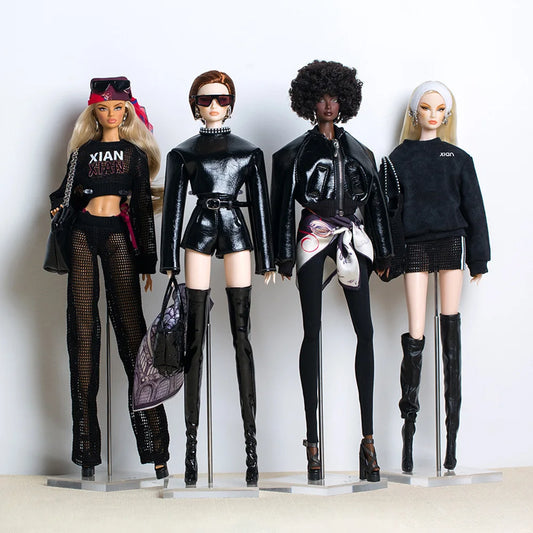 1/6 Doll Clothes Accessories Trendy Street Style Xianxian Supermodel COOL GIRL3 Cool Modern Girl Clothes For 30cm Babi Dress Up