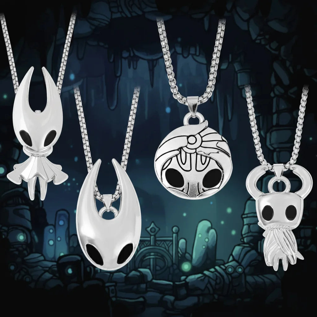 Fashion gaming jewelry accessories, Hollow Knight-themed necklace, popular game Silk Song hip-hop necklace accessory