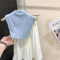 Children's Clothing sets 2-7 Years Backless Sleeveless T-Shirt & White Wide Leg Pants Summer Outfit Toddler Infant Clothing Set