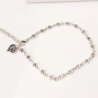 New Fashion Women Silver Color Bead Chain Anklet Ankle Bracelet Barefoot Sandal Beach Foot Jewelry Fashion Accessory