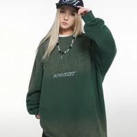 Men Clothing High street New Trend Heavy Industry Washed Embroidered Antique-style Sweatshirt for men and women