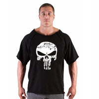 Men's Clothes Bodybuilding Clothing Casual Oversized T-shirt Male Loose Vintage Cotton Summer Top Breathable Tops Running Gym