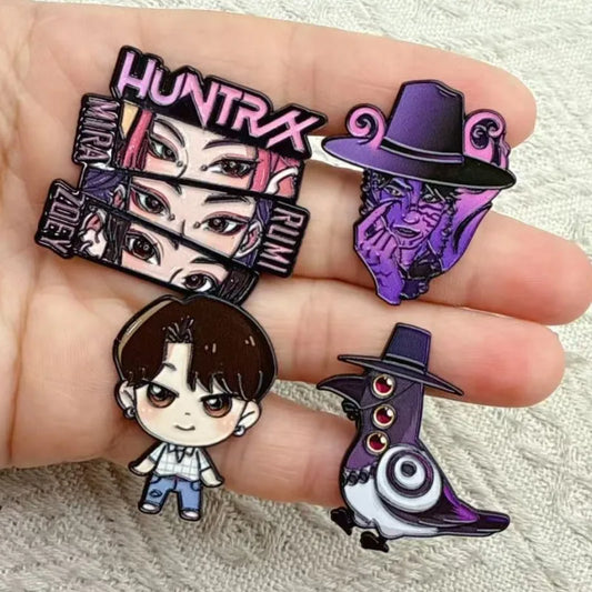 Accessory Fashion Jewelry  8pcs Anime Manga Enamel Pins Cute Haired Brooches on Clothes Badge Bag Clothes Cool Woman Men Jewelry