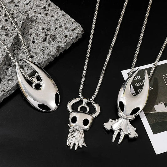 Fashion gaming jewelry accessories, Hollow Knight-themed necklace, popular game Silk Song hip-hop necklace accessory