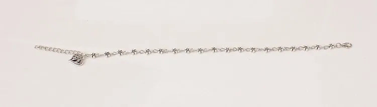 New Fashion Women Silver Color Bead Chain Anklet Ankle Bracelet Barefoot Sandal Beach Foot Jewelry Fashion Accessory