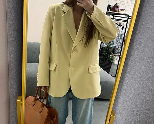 Women's Clothing 2025 Summer New Fashion Loose Casual Simple Long Sleeved Jacket Top