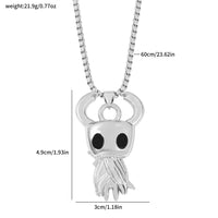 Fashion gaming jewelry accessories, Hollow Knight-themed necklace, popular game Silk Song hip-hop necklace accessory