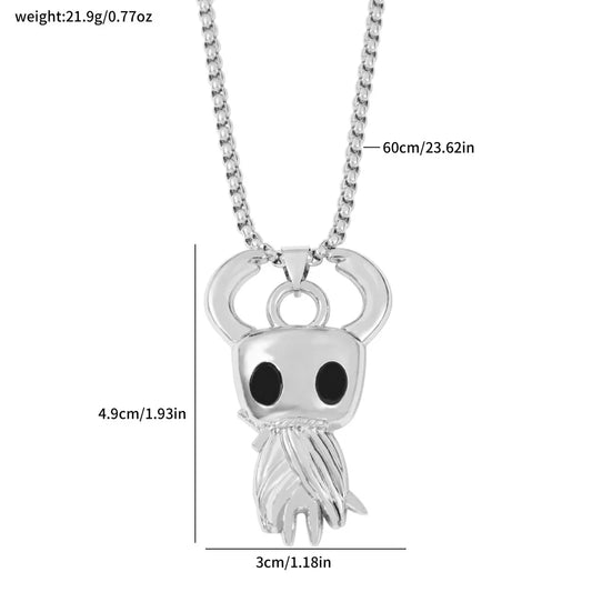 Fashion gaming jewelry accessories, Hollow Knight-themed necklace, popular game Silk Song hip-hop necklace accessory