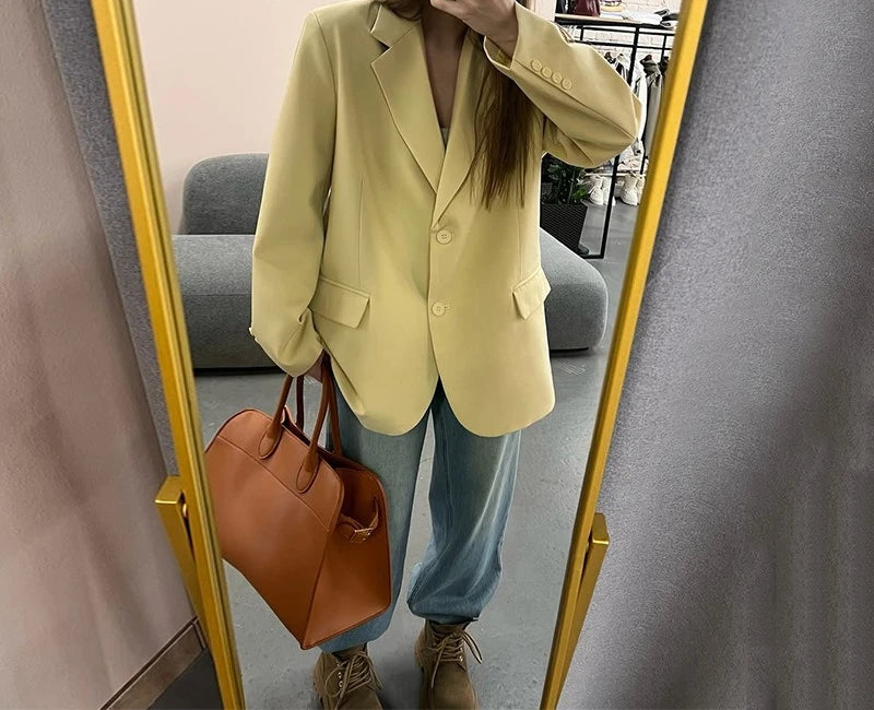 Women's Clothing 2025 Summer New Fashion Loose Casual Simple Long Sleeved Jacket Top