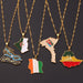 Fashion Trend World Map Necklace Creative personality Pendant Jewelry for Women And Men Popular Accessory