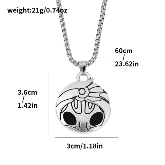 Fashion gaming jewelry accessories, Hollow Knight-themed necklace, popular game Silk Song hip-hop necklace accessory