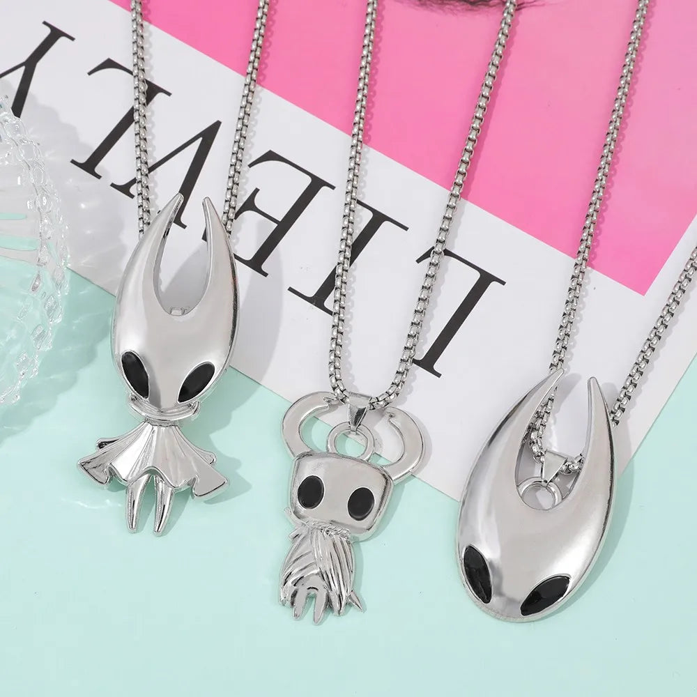Fashion gaming jewelry accessories, Hollow Knight-themed necklace, popular game Silk Song hip-hop necklace accessory