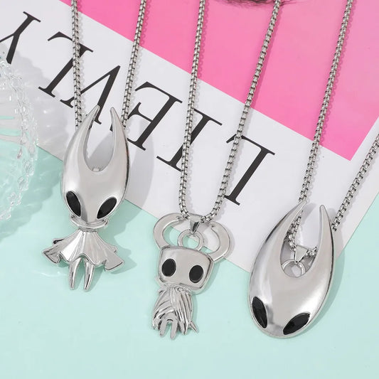 Fashion gaming jewelry accessories, Hollow Knight-themed necklace, popular game Silk Song hip-hop necklace accessory