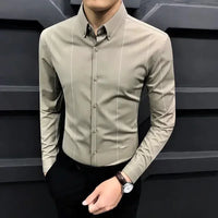 Man Tops Black Clothing Dress Shirt Shirts And Blouses For Men Business Long Sleeve New In Luxury Cotton High Quality Social Xxl