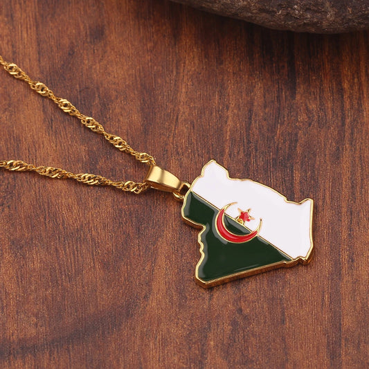 Fashion Trend World Map Necklace Creative personality Pendant Jewelry for Women And Men Popular Accessory