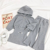 Children's Clothing Sets Hoodie+ Tank Top + Bell-bottoms 3Pcs Sets Kids Clothes Girls Baby Girl Outfit Set Kids Boutique Clothes
