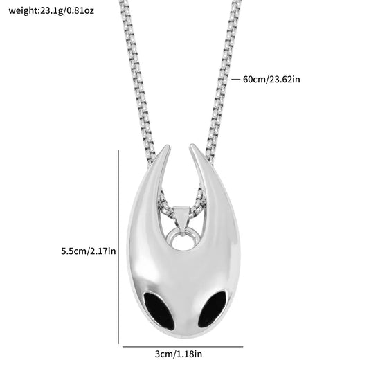 Fashion gaming jewelry accessories, Hollow Knight-themed necklace, popular game Silk Song hip-hop necklace accessory