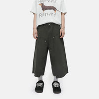 Men's Clothing | Tooling Logging Rough Edge Pure Cotton Loose and Simple Seven-point Denim Casual Pants