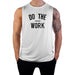 Men's Gym Clothing DO THE WORK Printed Sports Quick Dry Bodybuilding Shirts Casual Breathable Mesh O-neck Muscle Fitness Vests