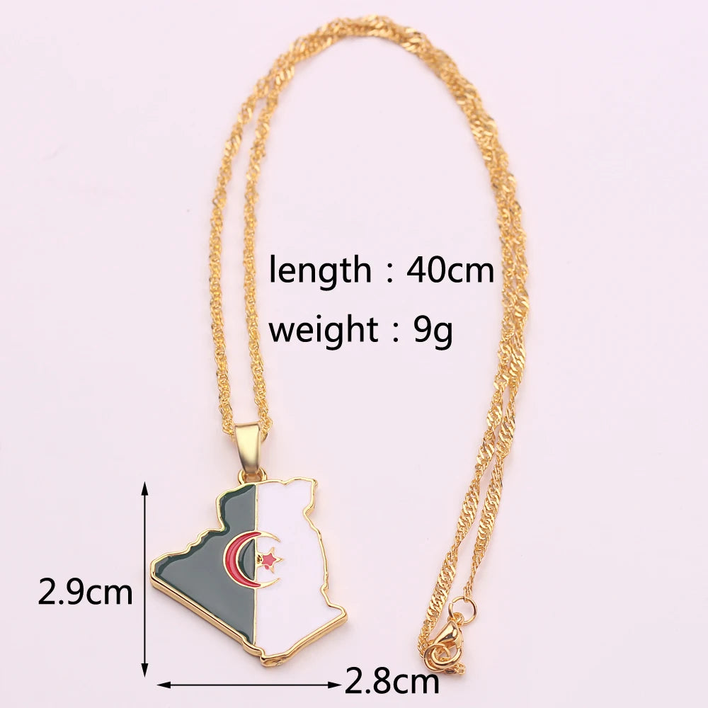 Fashion Trend World Map Necklace Creative personality Pendant Jewelry for Women And Men Popular Accessory
