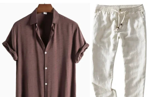 Men's Clothing 2025 Casual Fashion Top and Pants Men's Set,For Customized Products, Please Contact Us