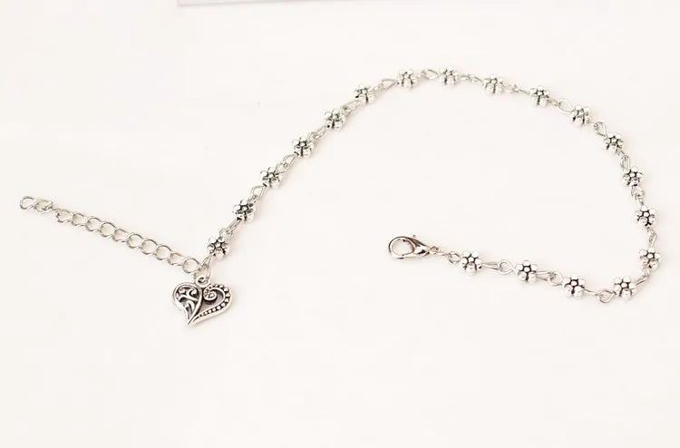 New Fashion Women Silver Color Bead Chain Anklet Ankle Bracelet Barefoot Sandal Beach Foot Jewelry Fashion Accessory