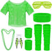 90s 80s Outfit Accessories 80s Costume Accessory Set 80s Clothing Typical Off Shoulder Mesh Shirt halloween costume accessories