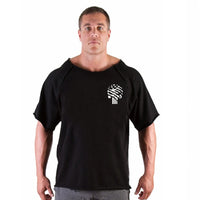 Men's Clothes Bodybuilding Clothing Casual Oversized T-shirt Male Loose Vintage Cotton Summer Top Breathable Tops Running Gym