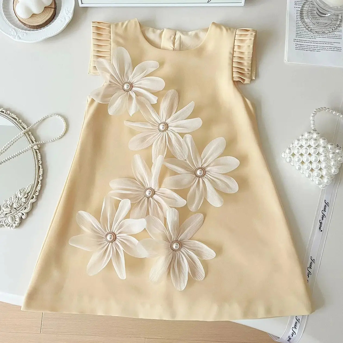Children's Clothing Summer Casual Baby Girls Outfits Flower Vest Princess Dress For Toddler Kids Wedding Birthday Party Clothes