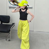 Children‘s Clothes From 5 To 14 Years Teenage Clothing Sets Vest Top and Sweatpants 2Pcs Girls Fashion Streetwear Korean Outfits
