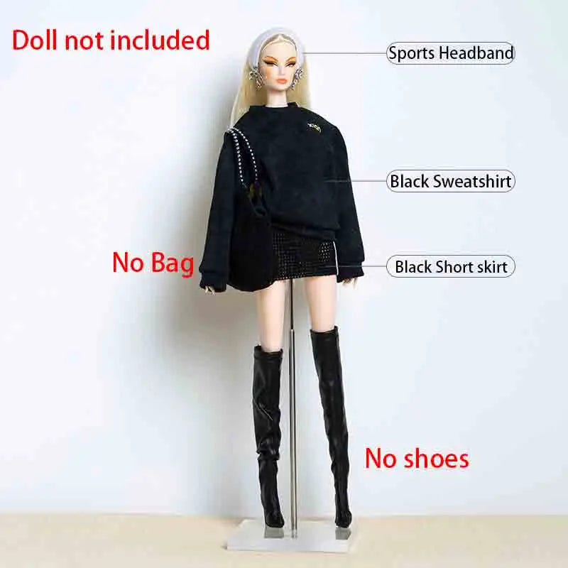 1/6 Doll Clothes Accessories Trendy Street Style Xianxian Supermodel COOL GIRL3 Cool Modern Girl Clothes For 30cm Babi Dress Up