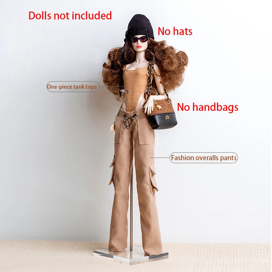 30cm FR Supermodel Clothes Accessories Winter Retro Jacket/Luxury Fur Fashion Classic Trench Coat Set For 1/6 Babi Doll Xianxian