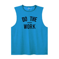 Men's Gym Clothing DO THE WORK Printed Sports Quick Dry Bodybuilding Shirts Casual Breathable Mesh O-neck Muscle Fitness Vests