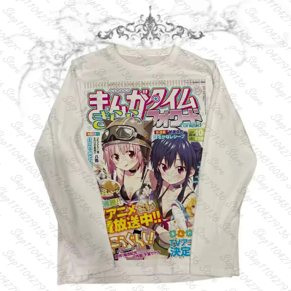 Woman Clothes for Women Spring 2025 Woman Clothing Female 2000s Clothes Y2k Top Graphic Tees Y2k Kitty Harajuku Women's T-shirts