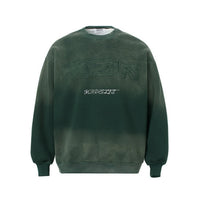 Men Clothing High street New Trend Heavy Industry Washed Embroidered Antique-style Sweatshirt for men and women