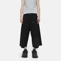 Men's Clothing | Tooling Logging Rough Edge Pure Cotton Loose and Simple Seven-point Denim Casual Pants
