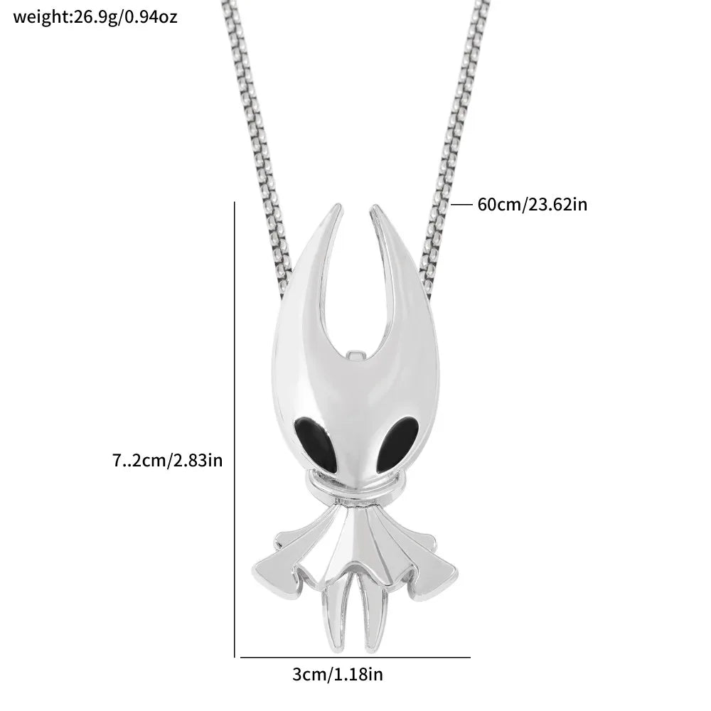 Fashion gaming jewelry accessories, Hollow Knight-themed necklace, popular game Silk Song hip-hop necklace accessory