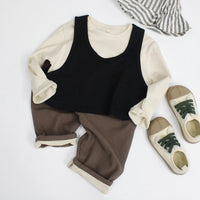 Children's Clothing 2024 New Spring Bottom Shirt Children's Long Sleeved T-shirt Baby Top Casual and Trendy Style