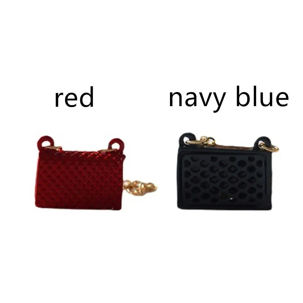 Fashion Miniature Bag For Doll Clothes  Accessories Chain Handbag Lady Leather Bag Purse Accessories Dollhouse Girls Gift Toys