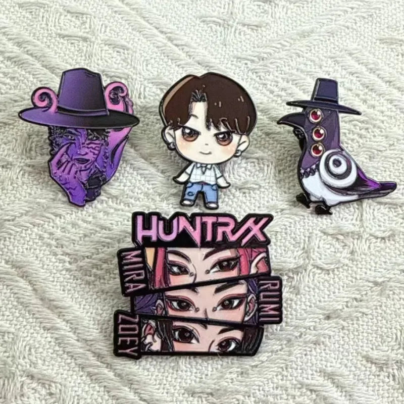 Accessory Fashion Jewelry  8pcs Anime Manga Enamel Pins Cute Haired Brooches on Clothes Badge Bag Clothes Cool Woman Men Jewelry