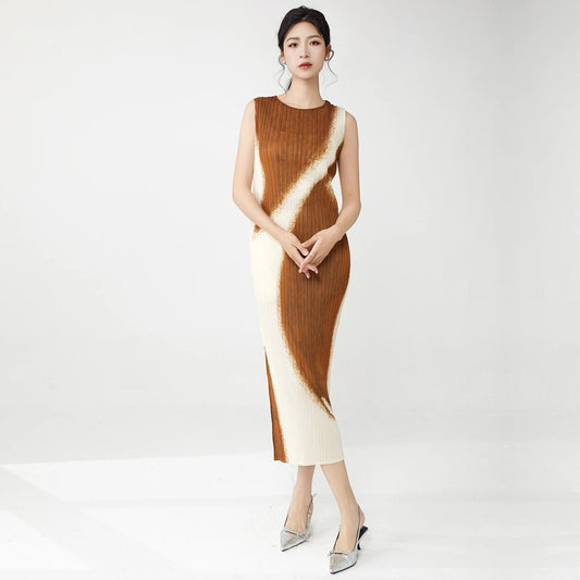 Women Clothing Wholesale Summer Ladies Fashion Dresses High Quality Stretch Sleeveless Dresses